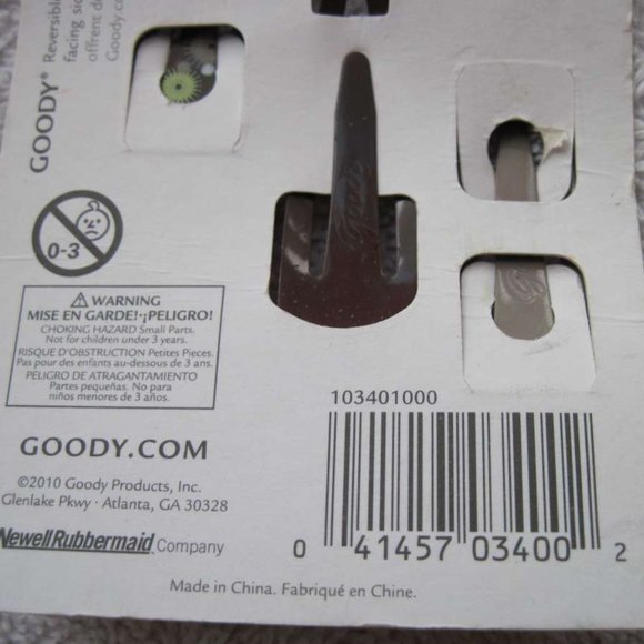 6 Goody Reversible Double Sided Snap Hair Clips Flowery & Solid Brown White - Picture 8 of 10